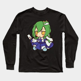 Mudwizard draws sanae kochiya fumo plush / touhou memes Long Sleeve T-Shirt